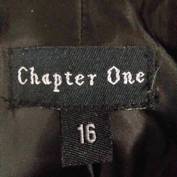 Chapter One  Ramie(Linen) Fabric 3/4 Sleeve  Black Blazer Jacket, Size 16 - Picture 4 of 7